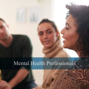 A group of people listening to a mental health professional